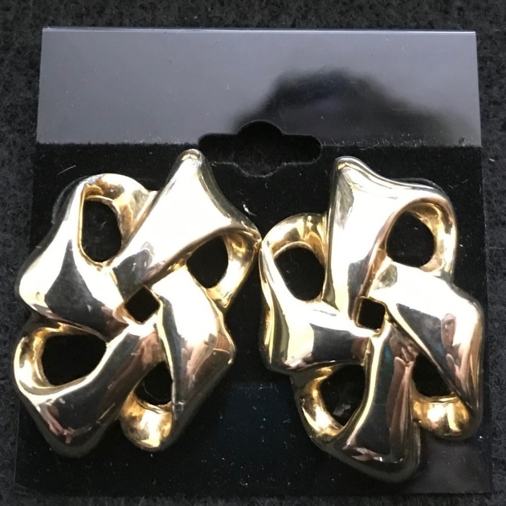 Shiny Golden Bows/Knots Vintage Post Earrings - BUNDLE of 3 Pairs!